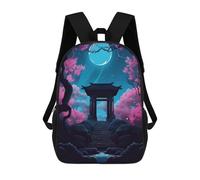 sinyumoney Mochila Escolar Infantil Impresa En 3D Japan Gate Night Mochilas Para Libros Mochilas De Viaje Informales Mochila De Gran Capacidad Para Niños 17inch
