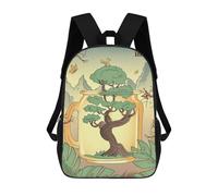sinyumoney Mochila Escolar Infantil Impresa En 3D Japanese Bonsai Tree Fuji Para Niños Mochilas De Viaje De Alta Capacidad Bolsas Para Libros Mochila Escolar Infantil Mochila 17inch