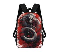 sinyumoney Mochila Escolar Infantil Impresa En 3D Japanese Dragon Ink Art Mochila De Viaje De Alta Capacidad Para Libros Mochilas De Moda Para Niños Mochila Escolar Informal 17inch