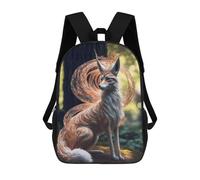 sinyumoney Mochila Escolar Infantil Impresa En 3D Japanese Kitsune Fox Mochila Mochilas Deportivas Para Niños Y Niñas Mochila De Moda 17inch