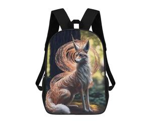 sinyumoney Mochila Escolar Infantil Impresa En 3D Japanese Kitsune Fox Mochila Mochilas Deportivas Para Niños Y Niñas Mochila De Moda 17inch