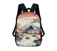 sinyumoney Mochila Escolar Infantil Impresa En 3D Japanese Landscape Mochila Mochilas Deportivas Para Niños Y Niñas Mochila De Moda 17inch