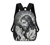 sinyumoney Mochila Escolar Infantil Impresa En 3D Jesus Christ in Prayer Painting Mochilas Para Libros Mochilas De Viaje Informales Mochila De Gran Capacidad Para Niños 17inch