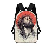 sinyumoney Mochila Escolar Infantil Impresa En 3D Jesus Christ with Crown Thorns Mochila Escolar Infantil Mochilas De Viaje Mochilas De Moda Mochilas De Gran Capacidad 17inch