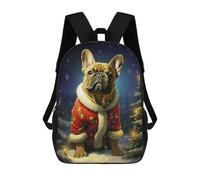 sinyumoney Mochila Escolar Infantil Impresa En 3D Jolly Bulldog Xmas Mochila Mochilas Deportivas Para Niños Y Niñas Mochila De Moda 17inch