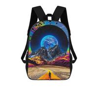 sinyumoney Mochila Escolar Infantil Impresa En 3D Journey to The Cosmic Mountains Mochilas Para Libros Mochilas Escolares De Viaje De Alta Capacidad Para Niños/estudiantes/adultos 17inch