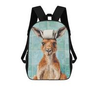 sinyumoney Mochila Escolar Infantil Impresa En 3D Kangaroo with Toilet Paper on Head Mochila Mochilas Deportivas Para Niños Y Niñas Mochila De Moda 17inch