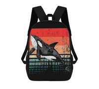 sinyumoney Mochila Escolar Infantil Impresa En 3D Killer Whale Orca Dolphin Mochila Mochilas Deportivas Para Niños Y Niñas Mochila De Moda 17inch