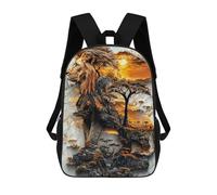 sinyumoney Mochila Escolar Infantil Impresa En 3D King of The Savanna Mochilas Para Libros Mochilas Escolares De Viaje De Alta Capacidad Para Niños/estudiantes/adultos 17inch
