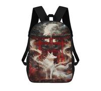 sinyumoney Mochila Escolar Infantil Impresa En 3D Kitsune Spirit Gate Para Niños Mochilas De Viaje De Alta Capacidad Bolsas Para Libros Mochila Escolar Infantil Mochila 17inch