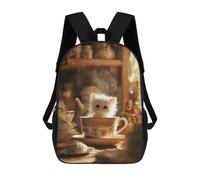 sinyumoney Mochila Escolar Infantil Impresa En 3D Kitten in A Teacup Mochila Mochilas Deportivas Para Niños Y Niñas Mochila De Moda 17inch