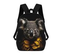 sinyumoney Mochila Escolar Infantil Impresa En 3D Koala Gold Dark Mochilas De Moda Informales Mochilas Infantiles Mochila Informal Para Exteriores Bolsas De Viaje Bonitas 17inch