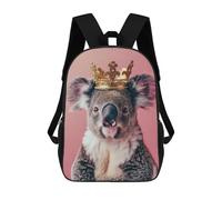sinyumoney Mochila Escolar Infantil Impresa En 3D Koala King Pastel Crown Mochilas De Moda Informales Mochilas Infantiles Mochila Informal Para Exteriores Bolsas De Viaje Bonitas 17inch