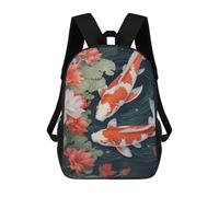 sinyumoney Mochila Escolar Infantil Impresa En 3D Koi Japanese Landscapes Para Niños, Mochila De Viaje De Alta Capacidad, Mochila Informal Para Niños 17inch