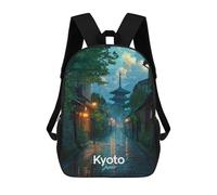 sinyumoney Mochila Escolar Infantil Impresa En 3D Kyoto Japan Street Rain Mochilas De Moda Informales Mochilas Infantiles Mochila Informal Para Exteriores Bolsas De Viaje Bonitas 17inch