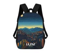 sinyumoney Mochila Escolar Infantil Impresa En 3D La Paz, Bolivia Nightscape Illustration Mochila Mochilas Deportivas Para Niños Y Niñas Mochila De Moda 17inch