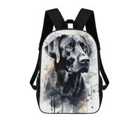 sinyumoney Mochila Escolar Infantil Impresa En 3D Labrador Retriever Dog Art Para Niños, Mochila De Viaje De Alta Capacidad, Mochila Informal Para Niños 17inch