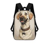 sinyumoney Mochila Escolar Infantil Impresa En 3D Labrador Retriever Para Niños, Mochila De Viaje De Alta Capacidad, Mochila Informal Para Niños 17inch