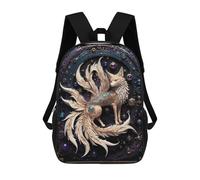 sinyumoney Mochila Escolar Infantil Impresa En 3D Legend Nine Tailed Fox 17inch Para Niños, Mochila De Viaje De Alta Capacidad, Mochila Escolar De Moda Para Niños