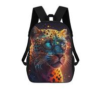 sinyumoney Mochila Escolar Infantil Impresa En 3D Leopard Glasses Art Print 17inch Para Niños, Mochila De Viaje De Alta Capacidad, Mochila Escolar De Moda Para Niños