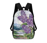 sinyumoney Mochila Escolar Infantil Impresa En 3D Lilac Stained Glass Mochila Escolar Infantil Mochilas De Viaje Mochilas De Moda Mochilas De Gran Capacidad 17inch