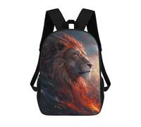 sinyumoney Mochila Escolar Infantil Impresa En 3D Lion Face Anime Animal Mochila Mochilas Deportivas Para Niños Y Niñas Mochila De Moda 17inch