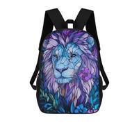 sinyumoney Mochila Escolar Infantil Impresa En 3D Lion in Bloom 17inch Para Niños, Mochila De Viaje De Alta Capacidad, Mochila Escolar De Moda Para Niños