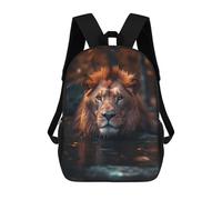 sinyumoney Mochila Escolar Infantil Impresa En 3D Lion in Water Mochilas Para Libros Mochilas De Viaje Informales Mochila De Gran Capacidad Para Niños 17inch