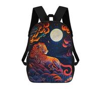 sinyumoney Mochila Escolar Infantil Impresa En 3D Lion Moon Neon Night Mochila Mochilas Deportivas Para Niños Y Niñas Mochila De Moda 17inch