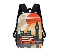 sinyumoney Mochila Escolar Infantil Impresa En 3D London IV Mochila Mochilas Deportivas Para Niños Y Niñas Mochila De Moda 17inch