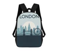 sinyumoney Mochila Escolar Infantil Impresa En 3D London Skyline Silhouette Mochilas Para Libros Mochilas De Viaje Informales Mochila De Gran Capacidad Para Niños 17inch