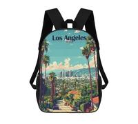 sinyumoney Mochila Escolar Infantil Impresa En 3D Los Angeles Cityscape Mochila Mochilas Deportivas Para Niños Y Niñas Mochila De Moda 17inch