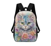 sinyumoney Mochila Escolar Infantil Impresa En 3D Loving Cat 17inch Para Niños, Mochila De Viaje De Alta Capacidad, Mochila Escolar De Moda Para Niños