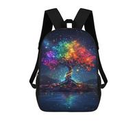 sinyumoney Mochila Escolar Infantil Impresa En 3D Magic Colorful Neon Tree Mochilas De Viaje De Alta Capacidad Para Niños Mochilas De Libros De Moda Mochila Escolar Infantil 17inch