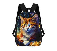 sinyumoney Mochila Escolar Infantil Impresa En 3D Magical Fantasy Cat Artwork -3 17inch Para Niños, Mochila De Viaje De Alta Capacidad, Mochila Escolar De Moda Para Niños