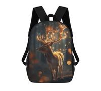 sinyumoney Mochila Escolar Infantil Impresa En 3D Magical Fantasy Deer Glow Para Niños Mochilas De Viaje De Alta Capacidad Bolsas Para Libros Mochila Escolar Infantil Mochila 17inch