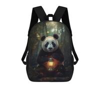 sinyumoney Mochila Escolar Infantil Impresa En 3D Magical Panda Glowing Lamp Mochilas Para Libros Mochilas Escolares De Viaje De Alta Capacidad Para Niños/estudiantes/adultos 17inch