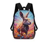 sinyumoney Mochila Escolar Infantil Impresa En 3D Magical Rabbit Garden Mochilas Para Libros Mochilas Escolares De Viaje De Alta Capacidad Para Niños/estudiantes/adultos 17inch