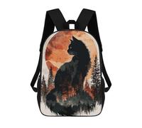 sinyumoney Mochila Escolar Infantil Impresa En 3D Maine Coon with Moon Mochilas De Moda Informales Mochilas Infantiles Mochila Informal Para Exteriores Bolsas De Viaje Bonitas 17inch