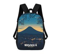 sinyumoney Mochila Escolar Infantil Impresa En 3D Managua Nicaragua Cityscape at Night Mochila Mochilas Deportivas Para Niños Y Niñas Mochila De Moda 17inch