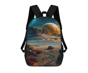 sinyumoney Mochila Escolar Infantil Impresa En 3D Mars-like Desert with Giant Planet -1 Mochilas De Moda Informales Mochilas Infantiles Mochila Informal Para Exteriores Bolsas De Viaje Bonitas 17inch