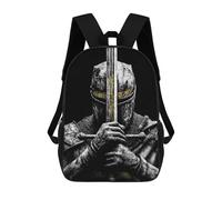 sinyumoney Mochila Escolar Infantil Impresa En 3D Medieval Crusader with Sword Para Niños, Mochila De Viaje De Alta Capacidad, Mochila Informal Para Niños 17inch