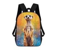 sinyumoney Mochila Escolar Infantil Impresa En 3D Meerkat Paintings Mochila Mochilas Deportivas Para Niños Y Niñas Mochila De Moda 17inch