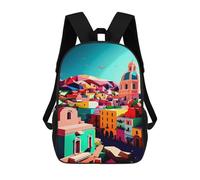 sinyumoney Mochila Escolar Infantil Impresa En 3D Mexico City Para Niños, Mochila De Viaje De Alta Capacidad, Mochila Informal Para Niños 17inch
