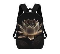 sinyumoney Mochila Escolar Infantil Impresa En 3D Minimal Zen Lotus Flower Mochila De Viaje De Alta Capacidad Para Libros Mochilas De Moda Para Niños Mochila Escolar Informal 17inch