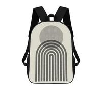 sinyumoney Mochila Escolar Infantil Impresa En 3D Minimalist Lines 45 Para Niños, Mochila De Viaje De Alta Capacidad, Mochila Informal Para Niños 17inch