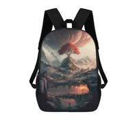 sinyumoney Mochila Escolar Infantil Impresa En 3D Mirrored Fantasy Landscape Para Niños, Mochila De Viaje De Alta Capacidad, Mochila Informal Para Niños 17inch