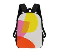 sinyumoney Mochila Escolar Infantil Impresa En 3D Modern Collage 5 Para Niños, Mochila De Viaje De Alta Capacidad, Mochila Informal Para Niños 17inch