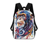 sinyumoney Mochila Escolar Infantil Impresa En 3D Monkey Colorful Pop Art Mochila Mochilas Deportivas Para Niños Y Niñas Mochila De Moda 17inch
