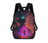sinyumoney Mochila Escolar Infantil Impresa En 3D Monster Encounter in Dark Forest Mochilas De Viaje De Alta Capacidad Para Niños Mochilas De Libros De Moda Mochila Escolar Infantil 17inch